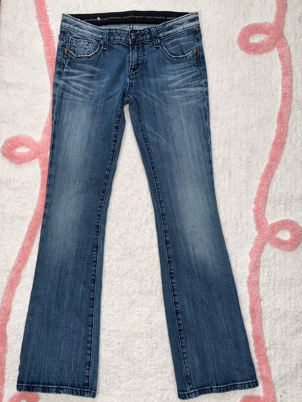 Women’s Mid Blue Flare Jeans by Unknown Brand